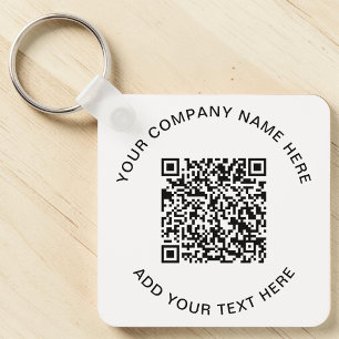 Modern QR Code Promotional Keychain