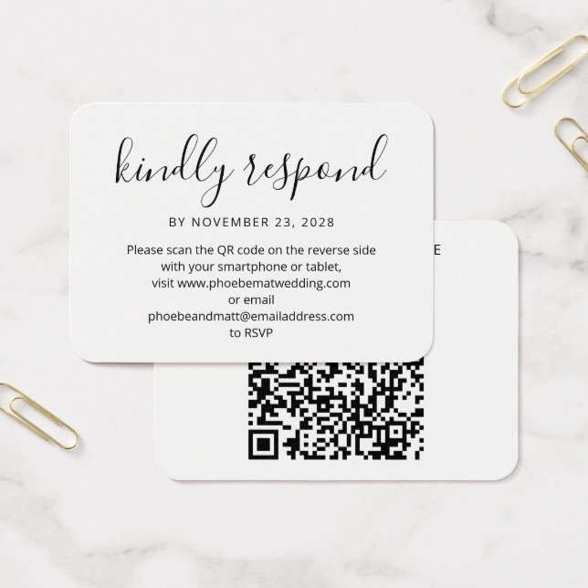 Modern QR Code RSVP Response and Website (Office)