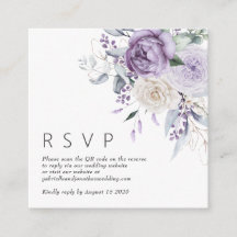 Modern QR Code Rust Terracotta Floral Wedding RSVP