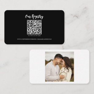 Modern QR Code Scannable Registration Registry  Business Card
