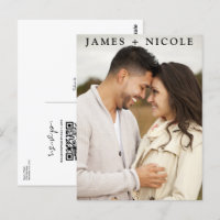 Modern QR Code Scannable Wedding R.S.V.P. Reply