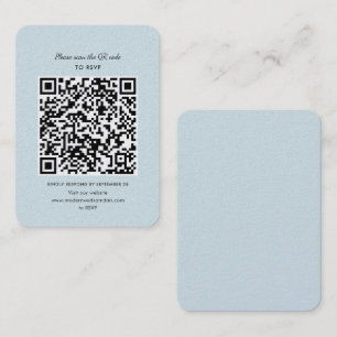 Modern QR Code Script Wedding RSVP Enclosure Card