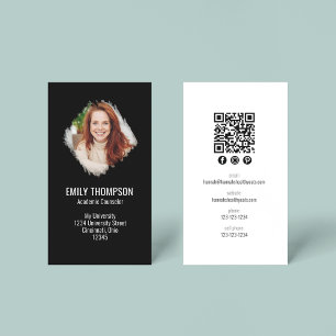 Modern QR Code Social Media Photo Professional Business Card