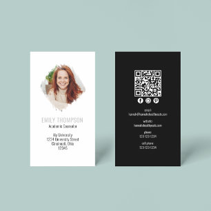 Modern QR Code Social Media Photo Professional Business Card