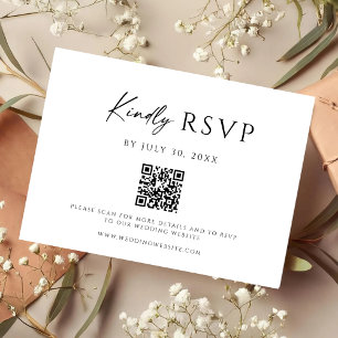 Modern QR Code Website RSVP Card