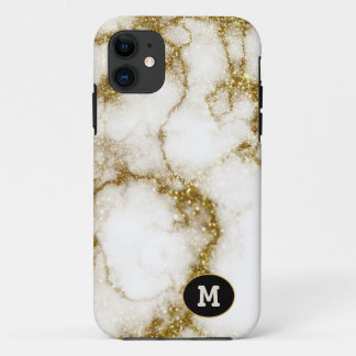 Modern Quarts & Gold Stone Crystal Personalize iPhone 11 Case