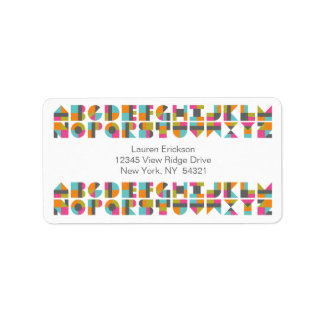Modern Quilt Block Love Letters Address Labels