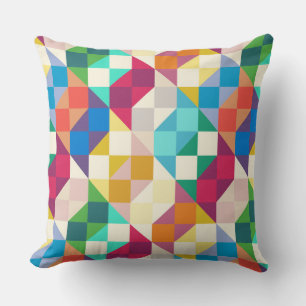 modern quilt dopamine throw pillow