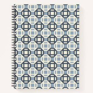 Modern Quilt-Inspired Geometric Pattern Notebook