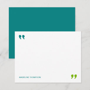 Modern Quotable Tea Green Minimalist Typography Card
