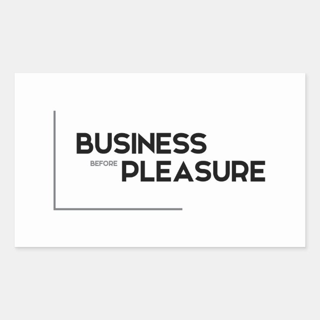 MODERN quotes: business before pleasure Sticker (Front)