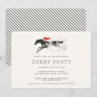 Modern Race Horse Derby Party Equestrian