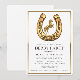 Modern Race Horse Derby Party Equestrian  Invitation