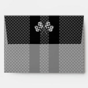 Modern Racing Flags Stripes in Carbon Fibre Style Envelopes