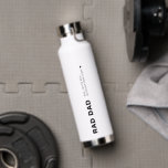 Modern Rad Dad Funny Father's Dad  Water Bottle<br><div class="desc">Stay stylish and commemorate your special day with our Modern Rad Dad Funny Father's Dad Stylish water bottle. Featuring bold "RAD DAD" and custom message from your children, this makes the perfect gift for your birthday dad or father's day. Check out our collection for more personalized father's day or birthday...</div>
