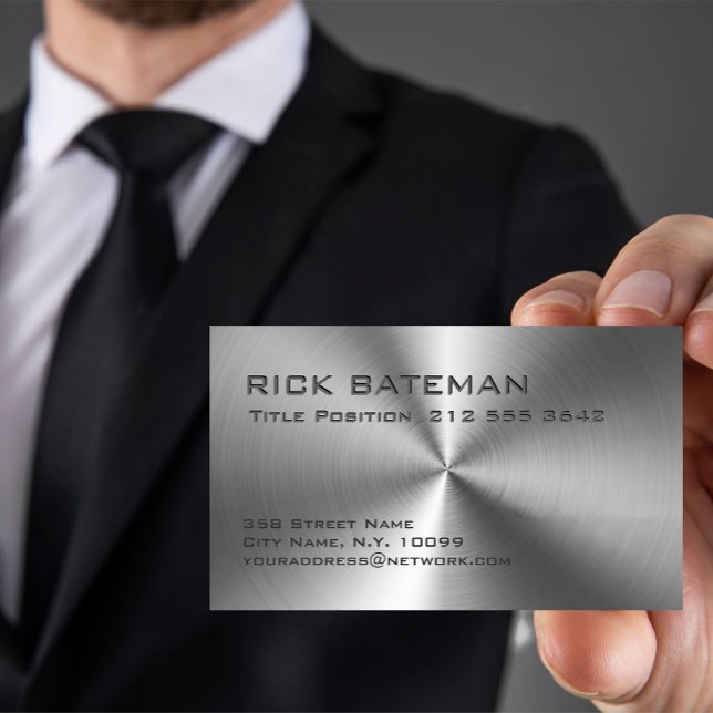 Modern Radial Metallic Texture Magnetic Business Card (Creator Uploaded)