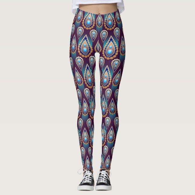 modern rain drops leggings (Front)