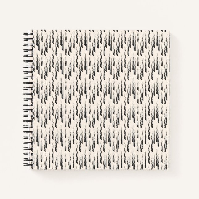 Modern Rain Pattern Notebook (Front)