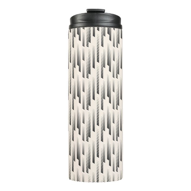 Modern Rain Pattern Thermal Tumbler (Front)