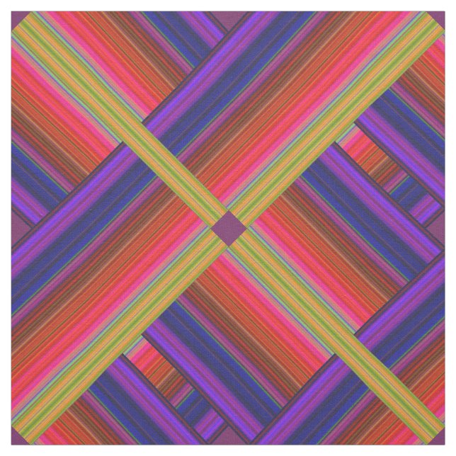 Modern Rainbow 3D Abstract Fabric (Swatch)