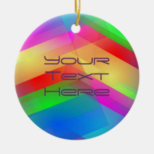 Modern Rainbow Abstract Ceramic Ornament