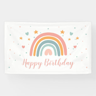 Modern Rainbow banner custom text