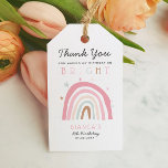 Modern Rainbow Birthday Party So BRIGHT Gift Tags<br><div class="desc">Cute and modern rainbow theme birthday party favour tag featuring a hand drawn illustration of a pastel colour rainbow with stars around. The text above says "thank you for making my birthday so bright." Perfect for a girl's party.</div>