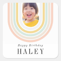 Modern Rainbow Birthday Photo