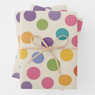 Modern Rainbow Color Hexagonal Art Wrapping Paper Sheet
