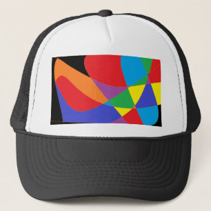 Modern Rainbow Coloured Art Trucker Hat