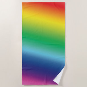 Modern rainbow colours gay pride flag pattern beach towel