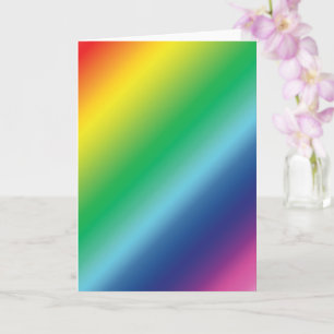 Modern rainbow colours ombre gradient pattern fun card