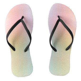 Modern Rainbow Colours Trendy Elegant Pink Red Flip Flops