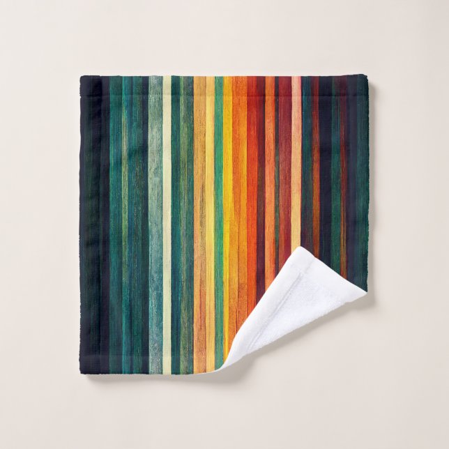 Modern Rainbow Colours Wash Cloth (Wash Cloth)