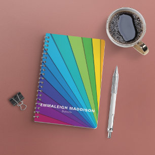 Modern Rainbow Fashion Design   Multicolored Notebook