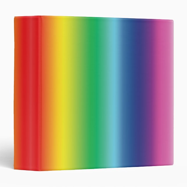 Modern rainbow gradient colours pattern gay pride binder (Front/Spine)