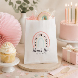 Modern Rainbow Kids Birthday Party Favour Bag