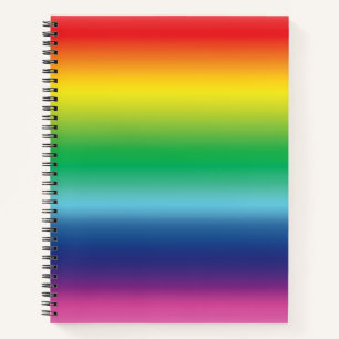 Modern rainbow ombre gradient pattern lgbt pride notebook