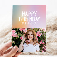 Modern rainbow pastel aura elegant photo fun