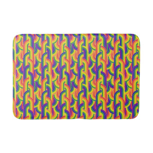 Modern Rainbow Pattern Bath Mat