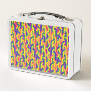 Modern Rainbow Pattern Metal Lunch Box