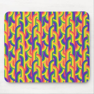Modern Rainbow Pattern Mouse Pad