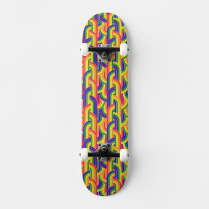 Modern Rainbow Pattern Skateboard