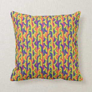 Modern Rainbow Pattern Throw Pillow