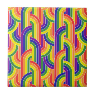 Modern Rainbow Pattern Tile