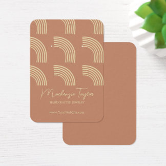 Modern Rainbow Personalized Earring Display Card