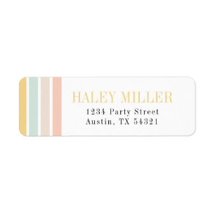 Modern Rainbow Return Address