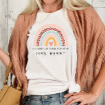 Modern Rainbow Teacher Add Your Name T-Shirt<br><div class="desc">Teachers love personalized gear and this beautifully designed modern rainbow t-shirt is the perfect gift.</div>