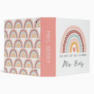 Modern Rainbow Teacher Planner Binder