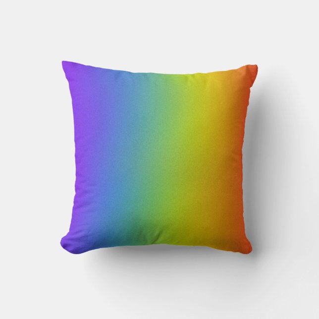 Modern Rainbow Throw Pillow (Front)